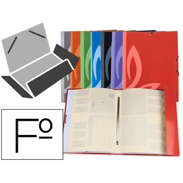 CARPETA CON GOMAS Y SOLAPA CLASIFICADORA LIDERPAPEL CG59 (58608) CARPETA CON GOMAS Y SOLAPA CLASIFICADORA LIDERPAPEL CG59 (58608)