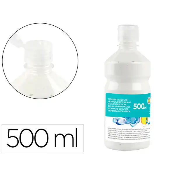 TEMPERA LIQUIDA LIDERPAPEL ESCOLAR 500 ML BLANCO TP02 59193 TEMPERA LIQUIDA LIDERPAPEL ESCOLAR 500 ML BLANCO TP02 59193