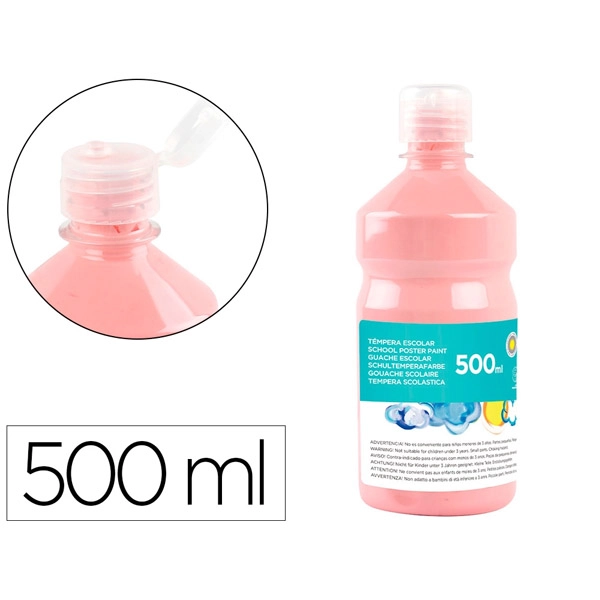 TEMPERA LIQUIDA LIDERPAPEL ESCOLAR 500 ML ROSA TP08 59199 TEMPERA LIQUIDA LIDERPAPEL ESCOLAR 500 ML ROSA TP08 59199