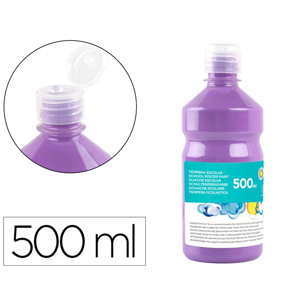 TEMPERA LIQUIDA LIDERPAPEL ESCOLAR 500 ML LILA TP12 59203 TEMPERA LIQUIDA LIDERPAPEL ESCOLAR 500 ML LILA TP12 59203