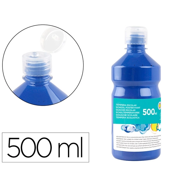 TEMPERA LIQUIDA LIDERPAPEL ESCOLAR 500 ML AZUL MARINO TP13 59204 TEMPERA LIQUIDA LIDERPAPEL ESCOLAR 500 ML AZUL MARINO TP13 59204