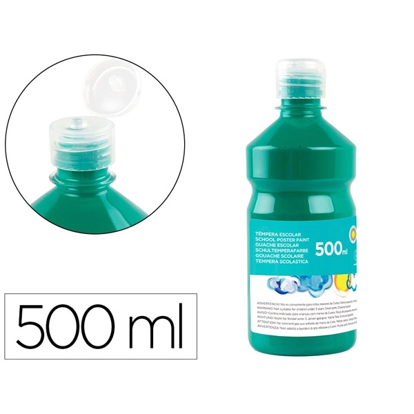 TEMPERA LIQUIDA LIDERPAPEL ESCOLAR 500 ML VERDE OSCURO TP17 59208 TEMPERA LIQUIDA LIDERPAPEL ESCOLAR 500 ML VERDE OSCURO TP17 59208