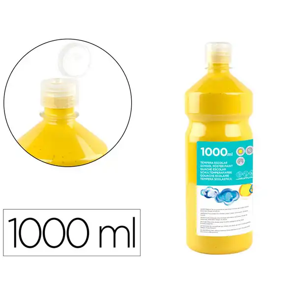 TEMPERA LIQUIDA LIDERPAPEL ESCOLAR 1000 ML AMARILLO TP24 59215 TEMPERA LIQUIDA LIDERPAPEL ESCOLAR 1000 ML AMARILLO TP24 59215