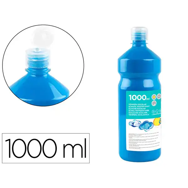 TEMPERA LIQUIDA LIDERPAPEL ESCOLAR 1000 ML AZUL TP34 59225 TEMPERA LIQUIDA LIDERPAPEL ESCOLAR 1000 ML AZUL TP34 59225