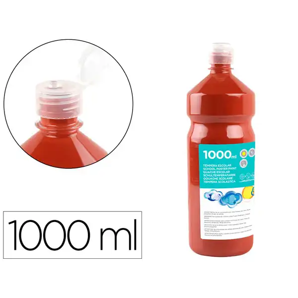 TEMPERA LIQUIDA LIDERPAPEL ESCOLAR 1000 ML MARRON TP38 59229 TEMPERA LIQUIDA LIDERPAPEL ESCOLAR 1000 ML MARRON TP38 59229