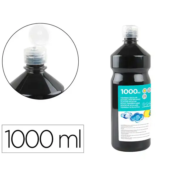 TEMPERA LIQUIDA LIDERPAPEL ESCOLAR 1000 ML NEGRO TP39 59230 TEMPERA LIQUIDA LIDERPAPEL ESCOLAR 1000 ML NEGRO TP39 59230