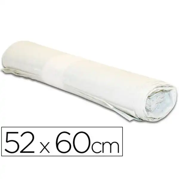 BOLSA BASURA DOMESTICA BLANCA 52X60CM GALGA 70 ROLLO DE 20 UDS 10020204 59926 BOLSA BASURA DOMESTICA BLANCA 52X60CM GALGA 70 ROLLO DE 20 UDS 10020204 59926