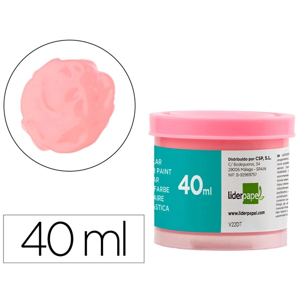 TEMPERA LIDERPAPEL ESCOLAR 40 ML ROSA TP67 62937 TEMPERA LIDERPAPEL ESCOLAR 40 ML ROSA TP67 62937