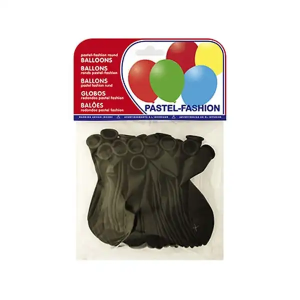 GLOBO 100% LATEX BIODEGRADABLE PASTEL NEGRO BOLSA DE 20 UDS 26021 (20021) 63224 GLOBO 100% LATEX BIODEGRADABLE PASTEL NEGRO BOLSA DE 20 UDS 26021 (20021) 63224