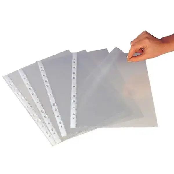 FUNDA MULTITALADRO Q-CONNECT Fº 80 MC CRISTAL CAJA 100 UDS KF15038 63404