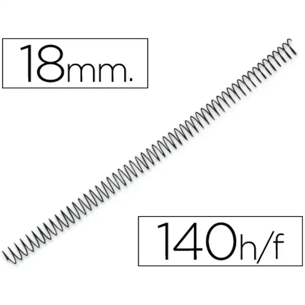 ESPIRAL METALICO Q-CONNECT 56 4:1 18MM 1,2MM 100 UDS KF04419 64055 64055 ESPIRAL METALICO Q-CONNECT 56 4:1 18MM 1,2MM 100 UDS KF04419 64055 64055