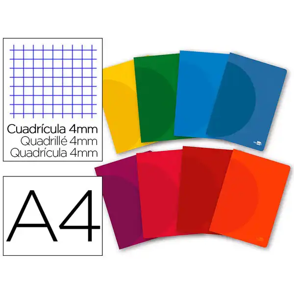 LIBRETA LIDERPAPEL 360 TAPA PLASTICO A4 48HJ 90GR 4MM LF01 64807 LIBRETA LIDERPAPEL 360 TAPA PLASTICO A4 48HJ 90GR 4MM LF01 64807