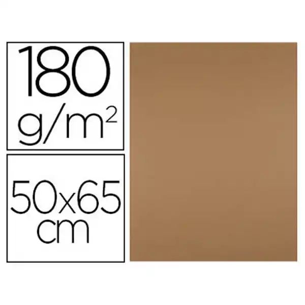 CARTULINA LIDERPAPEL 50X65 CM 180 GR MARRON ESCOLAR PAQ. DE 25 HJ CT47 67852 CARTULINA LIDERPAPEL 50X65 CM 180 GR MARRON ESCOLAR PAQ. DE 25 HJ CT47 67852