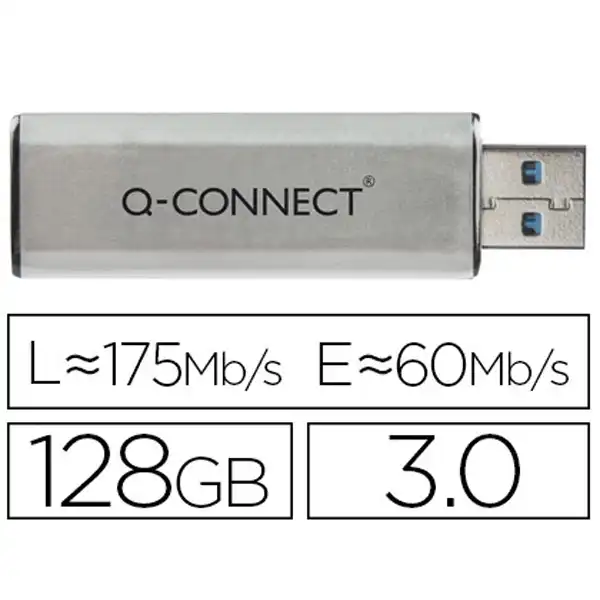 MEMORIA USB Q-CONNECT FLASH 128 GB 3.0 KF16375 68114 MEMORIA USB Q-CONNECT FLASH 128 GB 3.0 KF16375 68114