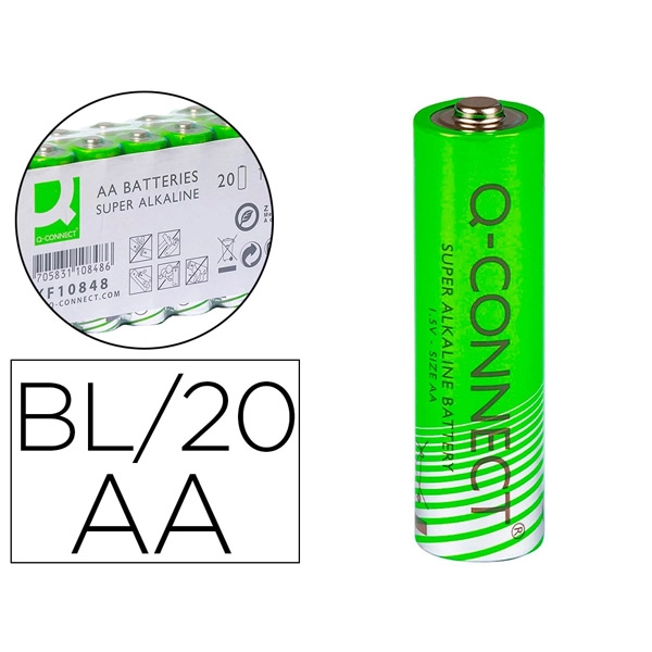 PILA Q-CONNECT ALCALINA AA PAQ. CON 20 UDS KF10848 68116 PILA Q-CONNECT ALCALINA AA PAQ. CON 20 UDS KF10848 68116