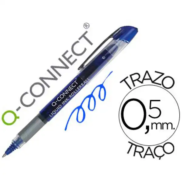 ROTULADOR Q-CONNECT ROLLER BALL AZUL 0,5 MM KF50140 72036 ROTULADOR Q-CONNECT ROLLER BALL AZUL 0,5 MM KF50140 72036