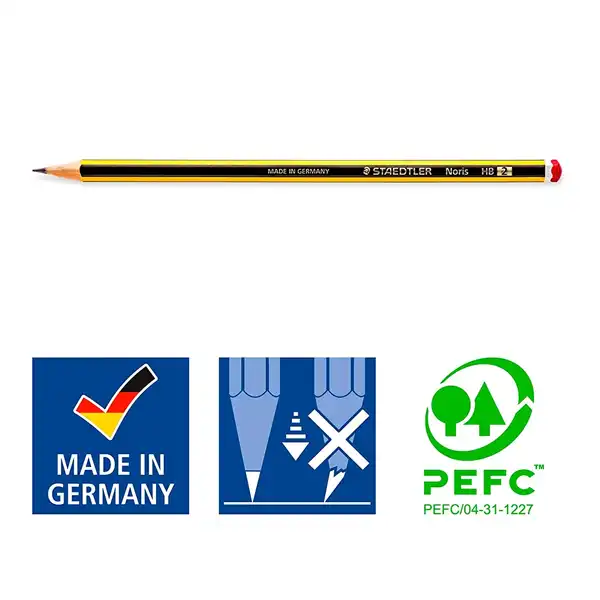LAPIZ 120 STAEDTLER NORIS 120 HB CABEZA ROJA 73090 (120-2) LAPIZ 120 STAEDTLER NORIS 120 HB CABEZA ROJA 73090 (120-2)