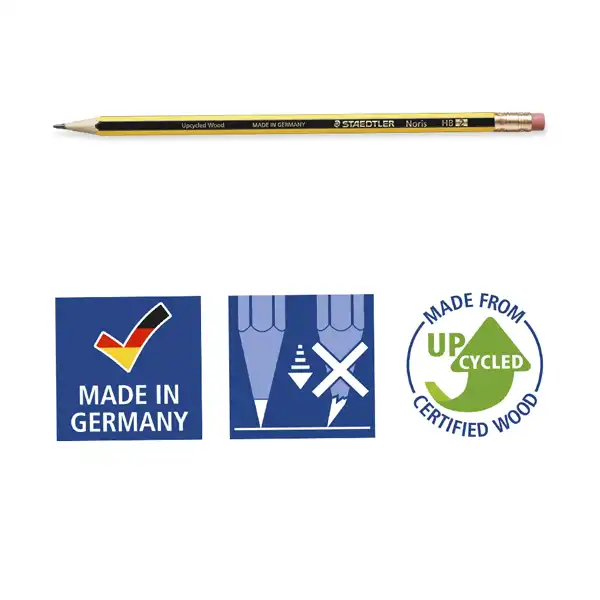 LAPICES DE GRAFITO STAEDTLER NORIS CON GOMA UNIDAD 73093 LAPICES DE GRAFITO STAEDTLER NORIS CON GOMA UNIDAD 73093
