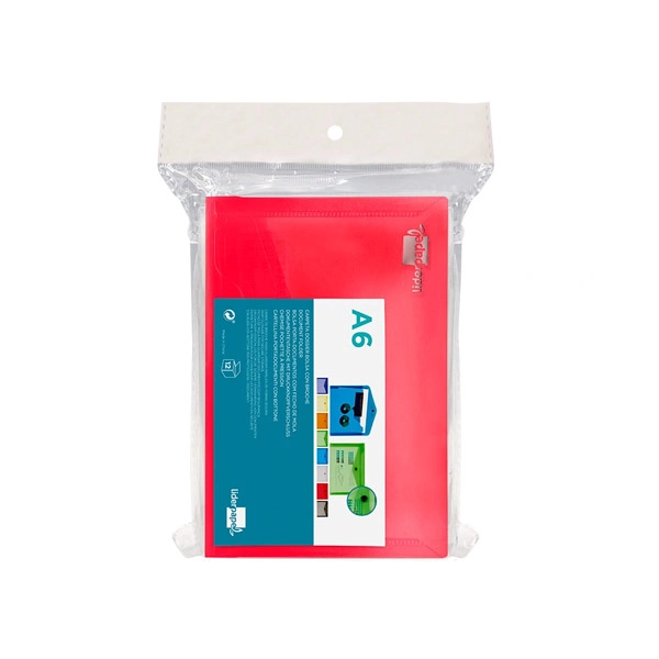 CARPETA LIDERPAPEL DOSSIER BROCHE PP DIN A6 ROJO TRANSPARENTE DS61 74258 CARPETA LIDERPAPEL DOSSIER BROCHE PP DIN A6 ROJO TRANSPARENTE DS61 74258