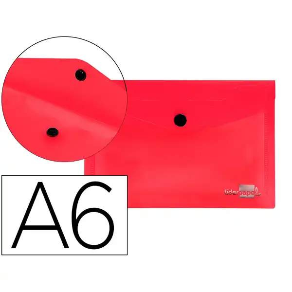 CARPETA LIDERPAPEL DOSSIER BROCHE PP DIN A6 ROJO TRANSPARENTE DS61 74258 CARPETA LIDERPAPEL DOSSIER BROCHE PP DIN A6 ROJO TRANSPARENTE DS61 74258