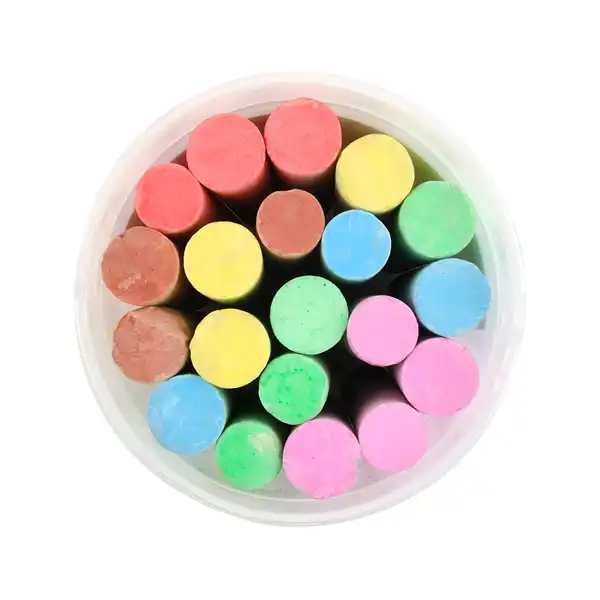TIZA COLOR LIDERPAPEL P/ SUELO BOTE DE 20 UNIDADES 74355