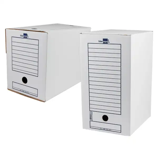 CAJA DE ARCHIVO DEFINITIVO Fº DOBLE ANCHO LIDERPAPEL 367X251X200 MM 74866 CAJA DE ARCHIVO DEFINITIVO Fº DOBLE ANCHO LIDERPAPEL 367X251X200 MM 74866