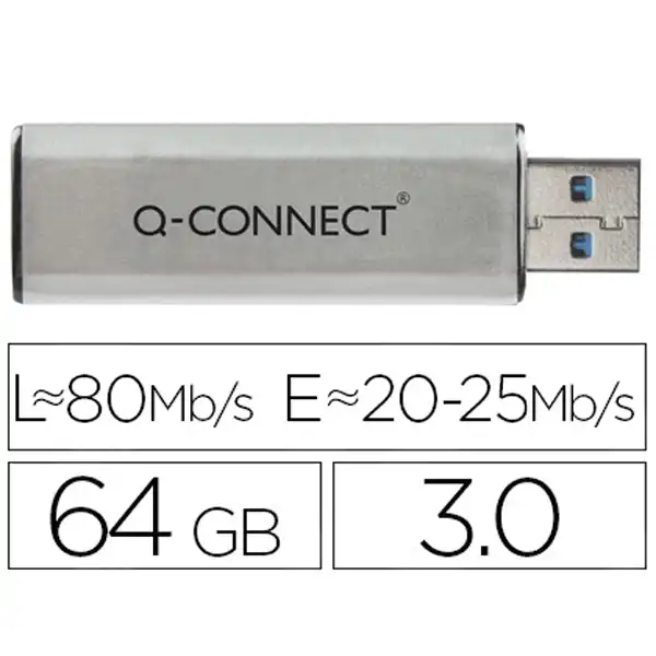 MEMORIA USB Q-CONNECT FLASH 64 GB 3.0 KF16371 75567 MEMORIA USB Q-CONNECT FLASH 64 GB 3.0 KF16371 75567