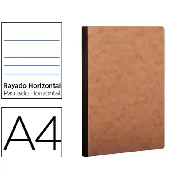 LIBRETA AGE-BAG TAPA CARTULINA LOMO COSIDO RAYADO HORIZONTAL 96HJ HAVANA 210X297 MM 79146C 78612 LIBRETA AGE-BAG TAPA CARTULINA LOMO COSIDO RAYADO HORIZONTAL 96HJ HAVANA 210X297 MM 79146C 78612