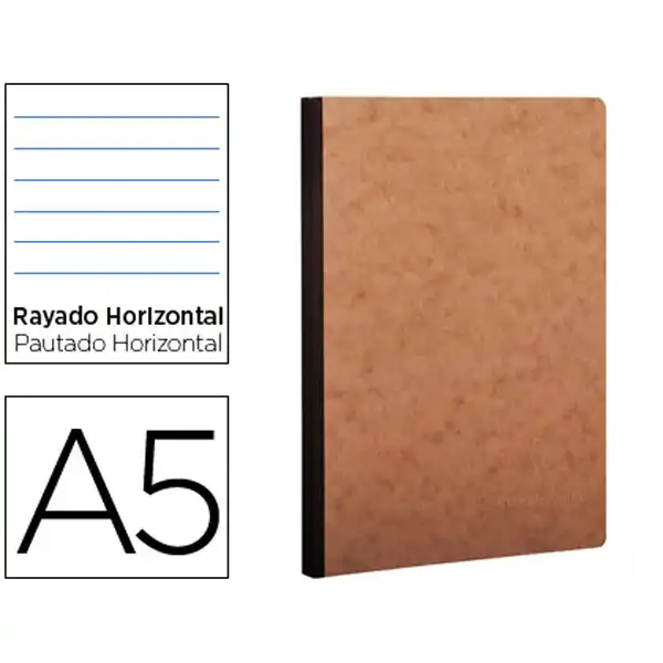 LIBRETA AGE-BAG TAPA CARTULINA LOMO COSIDO RAYADO HORIZONTAL 96HJ HAVANA 148X210 MM 79546C 78614 LIBRETA AGE-BAG TAPA CARTULINA LOMO COSIDO RAYADO HORIZONTAL 96HJ HAVANA 148X210 MM 79546C 78614