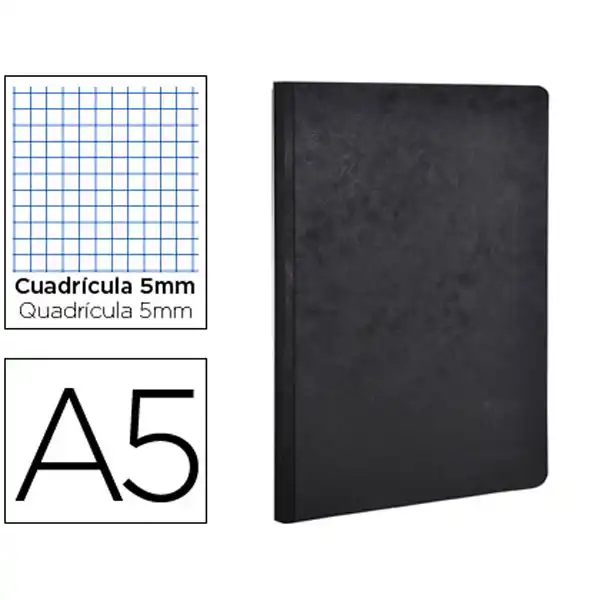 LIBRETA AGE-BAG TAPA CARTULINA LOMO COSIDO CUADRO 5MM 96HJ NEGRO 148X210MM 795421C 78617 LIBRETA AGE-BAG TAPA CARTULINA LOMO COSIDO CUADRO 5MM 96HJ NEGRO 148X210MM 795421C 78617