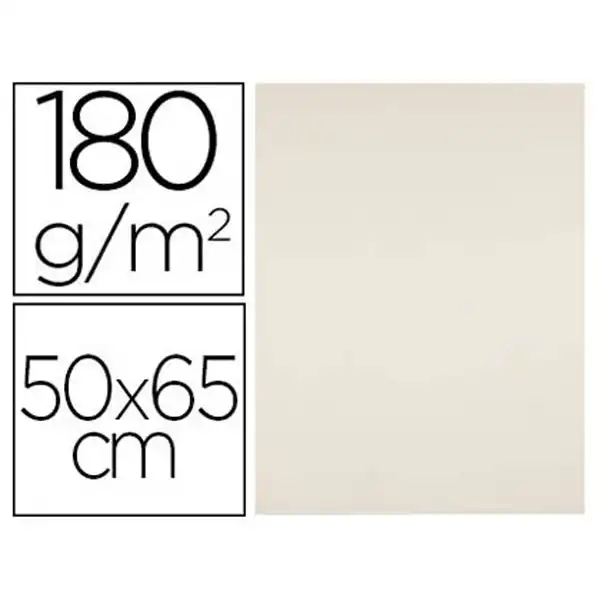 CARTULINA LIDERPAPEL 50X65 CM 180G/M2 CREMA PAQ. DE 25 HJ CX62 79450 CARTULINA LIDERPAPEL 50X65 CM 180G/M2 CREMA PAQ. DE 25 HJ CX62 79450