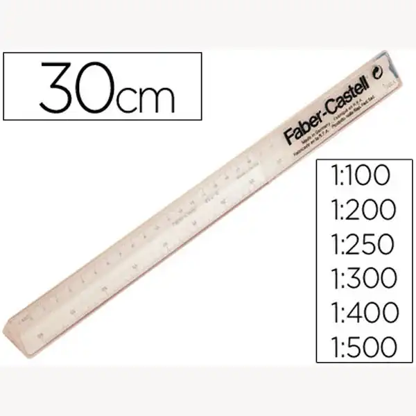 ESCALA FABER-CASTELL PLASTICO 853-B 30 CM. 2853 ESCALA FABER-CASTELL PLASTICO 853-B 30 CM. 2853