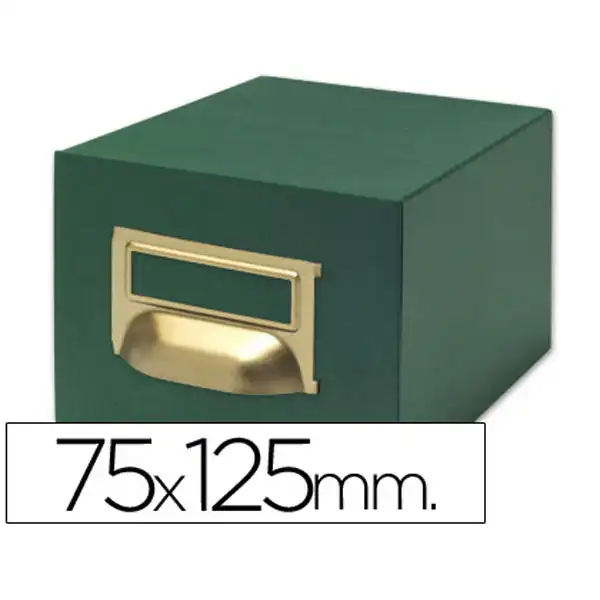 FICHERO FICHAS TELA VERDE 1000 FICHAS N.2 TAMAÑO 75X125 MM 3601 FICHERO FICHAS TELA VERDE 1000 FICHAS N.2 TAMAÑO 75X125 MM 3601