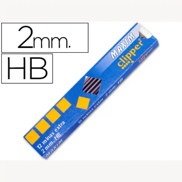MINAS MAXIM GRAFITO DE 2 MM -ESTUCHE DE 12 MINAS 4984 MINAS MAXIM GRAFITO DE 2 MM -ESTUCHE DE 12 MINAS 4984