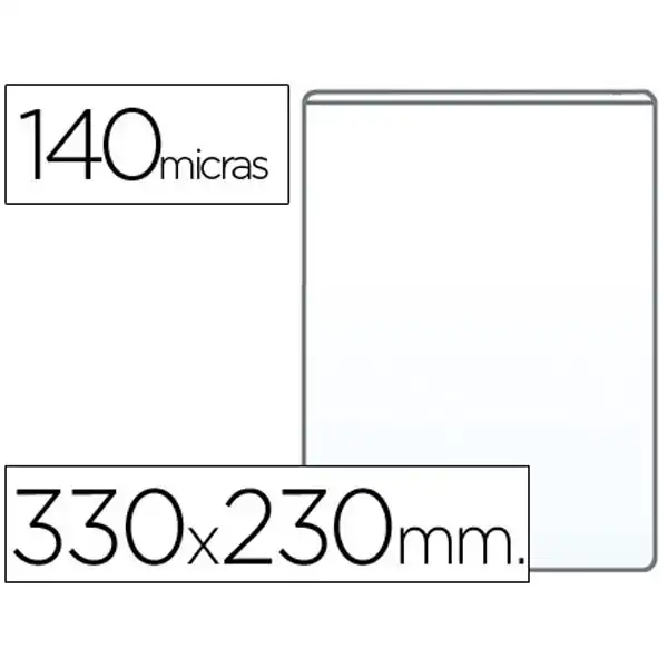 FUNDA PORTADOCUMENTO Q-CONNECTFº 140 MICRAS PVC TRANSPARENTE 230X330MM KF15081 6389 FUNDA PORTADOCUMENTO Q-CONNECTFº 140 MICRAS PVC TRANSPARENTE 230X330MM KF15081 6389