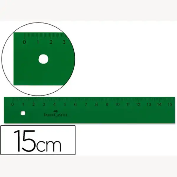 REGLA FABER-CASTELL 15 CM PLASTICO VERDE 6986 REGLA FABER-CASTELL 15 CM PLASTICO VERDE 6986
