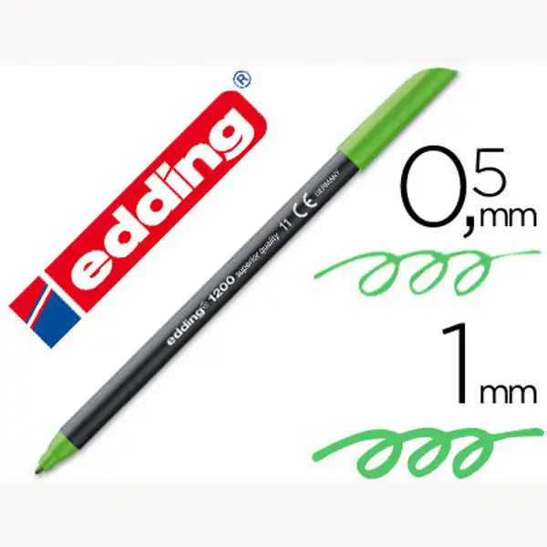 ROTULADOR EDDING 1200 P. FIBRA VERDE CLARO N.11 P. REDONDA 0.5 MM 7333 ROTULADOR EDDING 1200 P. FIBRA VERDE CLARO N.11 P. REDONDA 0.5 MM 7333
