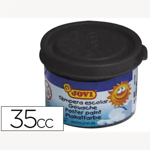 TEMPERA JOVI 35 ML NEGRO CAJA DE 5 UDS 7886 TEMPERA JOVI 35 ML NEGRO CAJA DE 5 UDS 7886