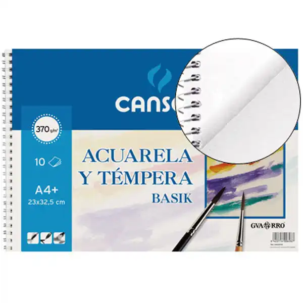 BLOC DIBUJO ACUARELA DIN A3 ESPIRAL 32.5X46 CM 10 HJ DE 370 GRAMOS 11707 BLOC DIBUJO ACUARELA DIN A3 ESPIRAL 32.5X46 CM 10 HJ DE 370 GRAMOS 11707