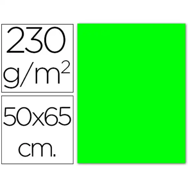 CARTULINA FLUORESCENTE VERDE 50X65 CM 13777 CARTULINA FLUORESCENTE VERDE 50X65 CM 13777