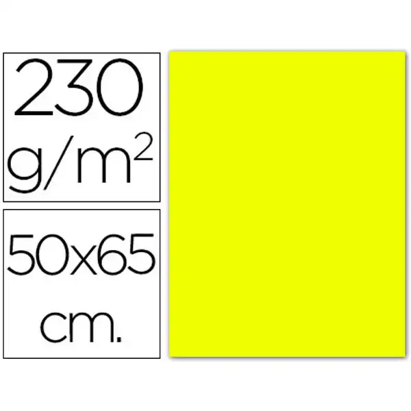 CARTULINA FLUORESCENTE AMARILLA 50X65 CM 13778 CARTULINA FLUORESCENTE AMARILLA 50X65 CM 13778