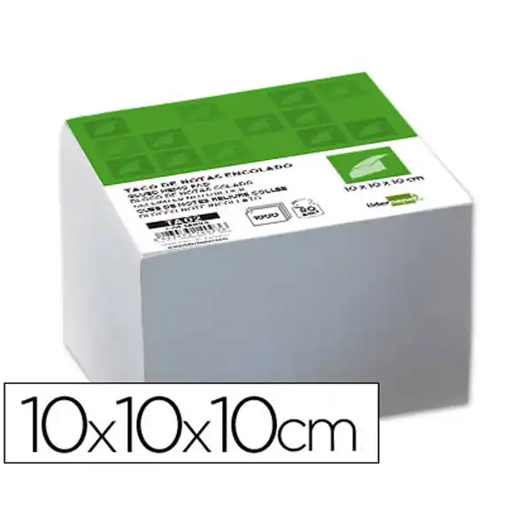 TACO LIDERPAPEL ENCOLADO 100 X 100 X 100MM BLANCO 14093 TACO LIDERPAPEL ENCOLADO 100 X 100 X 100MM BLANCO 14093