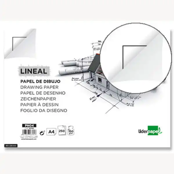 PAPEL DIBUJO LPP 210X297MM 150G/M2 CON CAJETIN CAJA 250 UDS 16795 PAPEL DIBUJO LPP 210X297MM 150G/M2 CON CAJETIN CAJA 250 UDS 16795