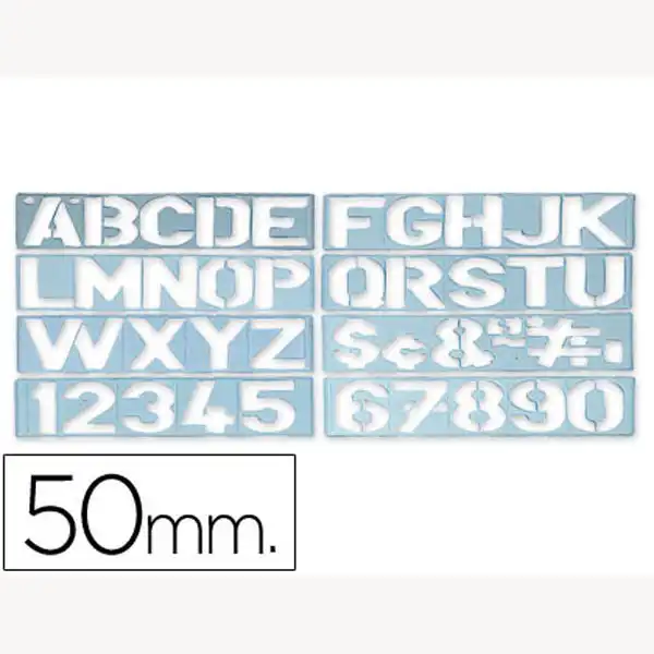 PLANTILLA ROTULACION 1700 -LETRAS Y NUMEROS DE 50MM 1700 17905 PLANTILLA ROTULACION 1700 -LETRAS Y NUMEROS DE 50MM 1700 17905