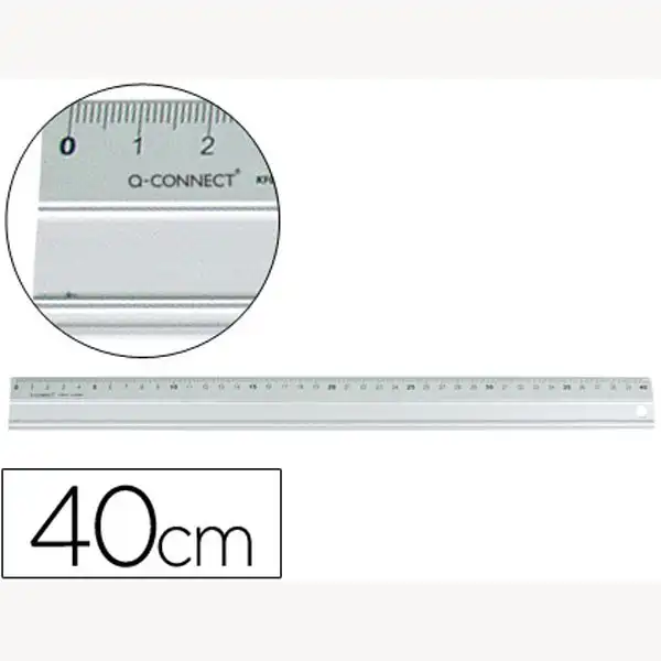 REGLA METALICA Q-CONNECT ALUMINIO 40 CM 17909 REGLA METALICA Q-CONNECT ALUMINIO 40 CM 17909