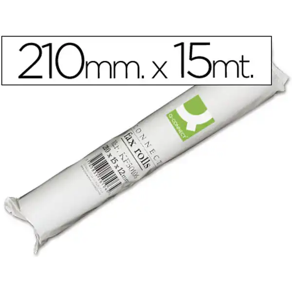 ROLLO PAPEL FAX Q-CONNECT 210 MM X 15 MT 20333 ROLLO PAPEL FAX Q-CONNECT 210 MM X 15 MT 20333