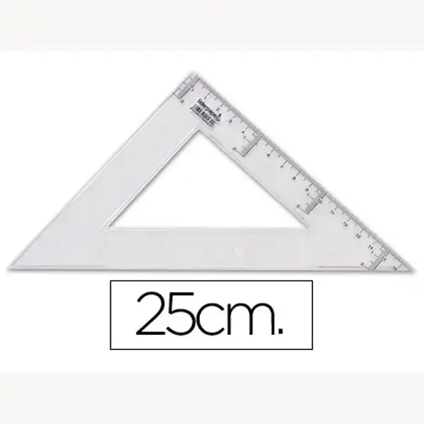 ESCUADRA LPP 25 CM PLASTICO CRISTAL 20431 ESCUADRA LPP 25 CM PLASTICO CRISTAL 20431