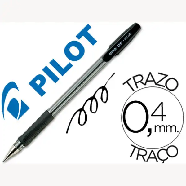 BOLIGRAFO PILOT BPS-GP NEGRO -SUJECION DE CAUCHO -TINTA BASE DE ACEITE -CON CAPUCHON 20477 BOLIGRAFO PILOT BPS-GP NEGRO -SUJECION DE CAUCHO -TINTA BASE DE ACEITE -CON CAPUCHON 20477
