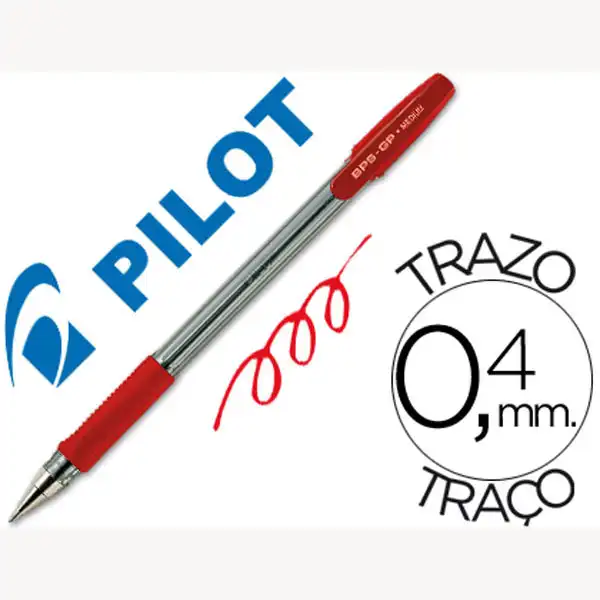 BOLIGRAFO PILOT BPS-GP ROJO -SUJECION DE CAUCHO -TINTA BASE DE ACEITE -CON CAPUCHON 20478 BOLIGRAFO PILOT BPS-GP ROJO -SUJECION DE CAUCHO -TINTA BASE DE ACEITE -CON CAPUCHON 20478