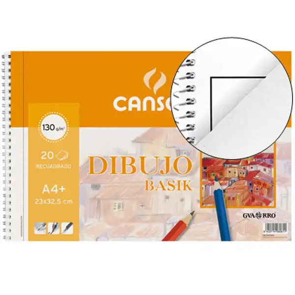 BLOC DIBUJO BASIK A4+ ESPIRAL 23 X 32.5 CM -20 HJ MICROPERFORADO -CON RECUADRO 21318 BLOC DIBUJO BASIK A4+ ESPIRAL 23 X 32.5 CM -20 HJ MICROPERFORADO -CON RECUADRO 21318